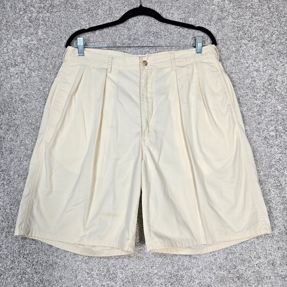 Vintage Polo Ralph Lauren Pleated Shorts Men 36 (34) Beige lightweight Cotton